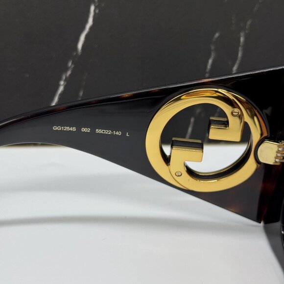 NEW GG1254S 002 GUCCI BUTTERFLY HAVANA BROWN WOMEN GUCCI SUNGLASSES - Picture 8 of 10